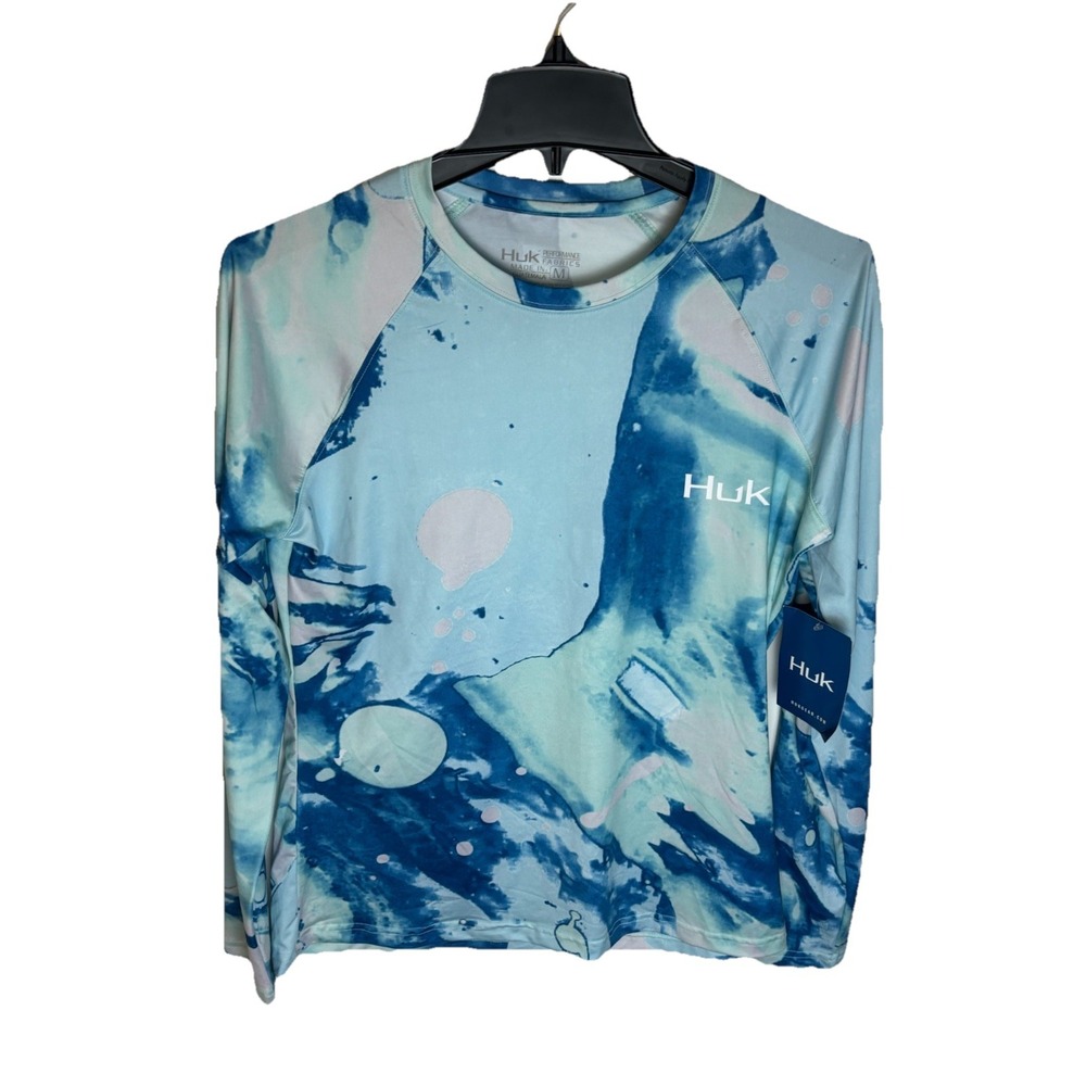 Huk‎ Fishing Women's Long Sleeve Performance Shirt Tie Dye Activewear Size Med